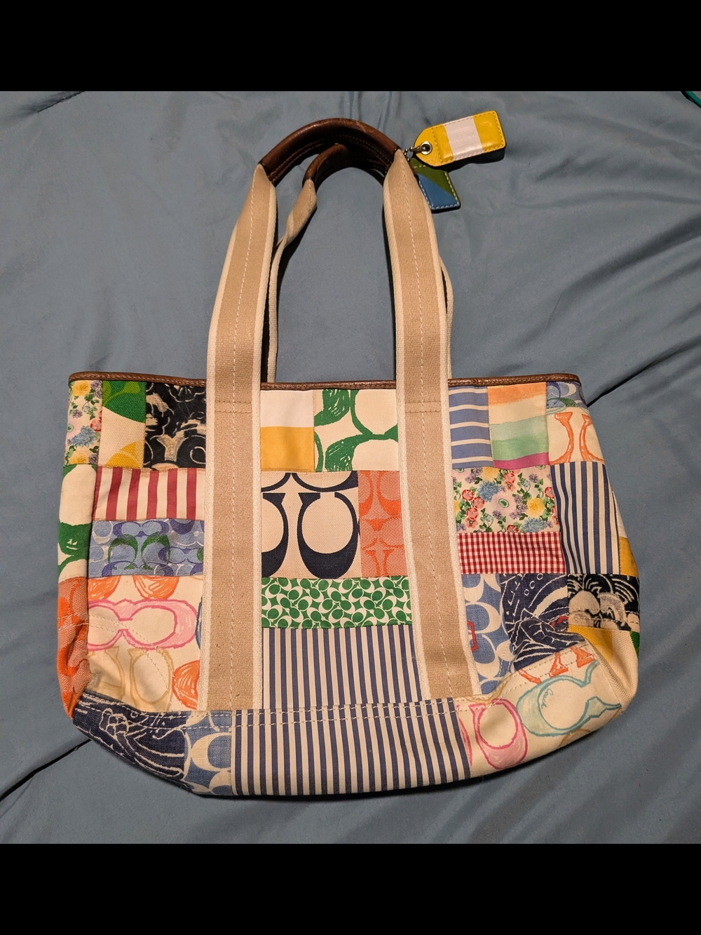 Coach Hampton's Spring Patchwork Tote
